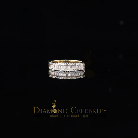 DiamondCelebritees 4.00ct 925 Sterling Yellow Silver Cubic Zirconia Womens Engagement Ring Size 8