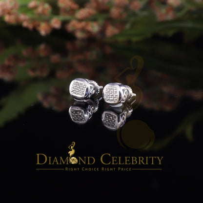 DiamondCelebritees 0.05ct Diamond 925 Sterling Silver White For Women's & Men's Round Stud Earring