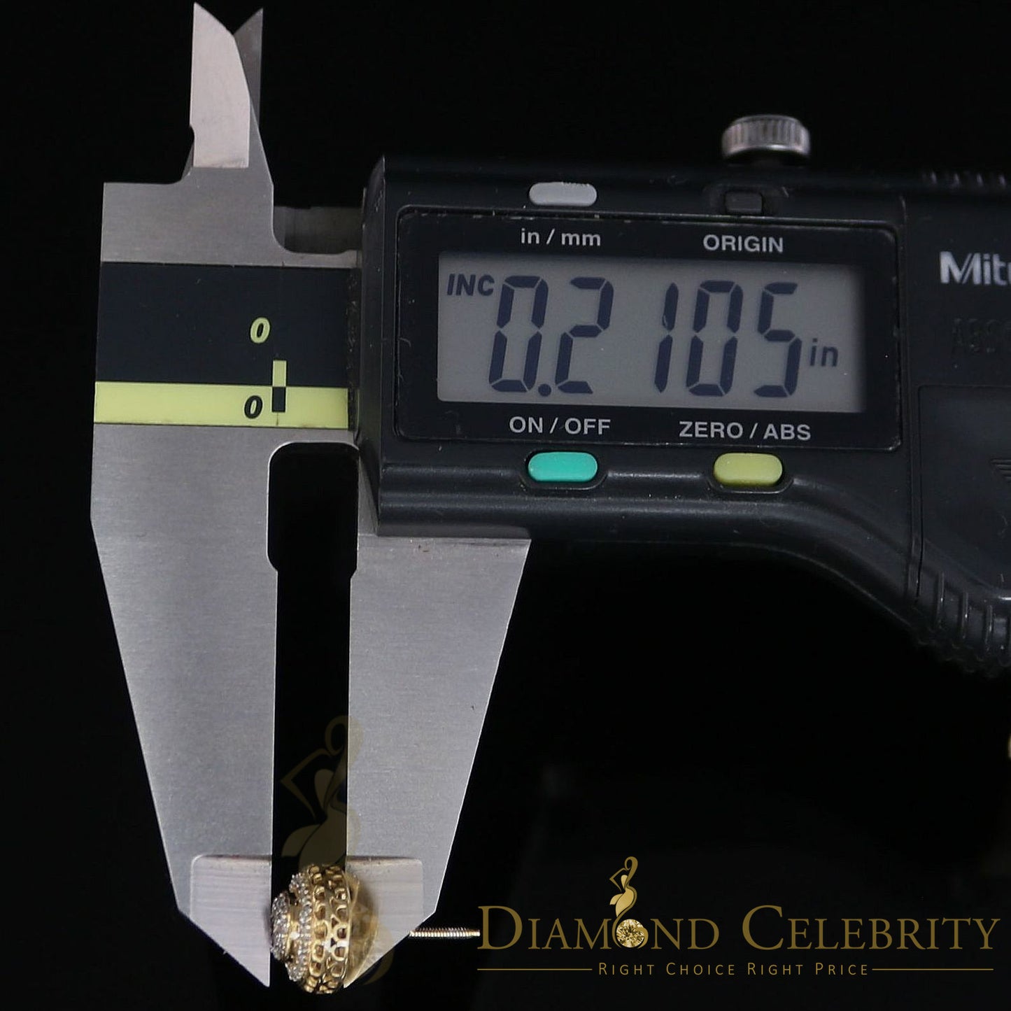 DiamondCelebritees 925 Sterling Silver 0.20ct Diamond For Women's/ Men's Yellow Stud Round Earrings