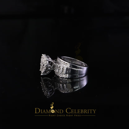 DiamondCelebritees Cindarella White Real Diamond 0.33ct 925 Silver Women Engagement Heart Ring SZ 7