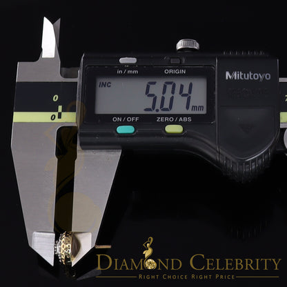 DiamondCelebritees 10K Real Yellow Gold with 0.33 CT Real Diamond Round Stud Earrings