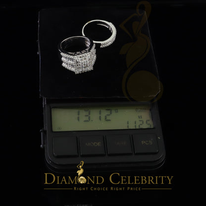 DiamondCelebritees 925 Sterling White Silver Square 5.0ct Cubic Zirconia Bridal Womens Ring Size 8
