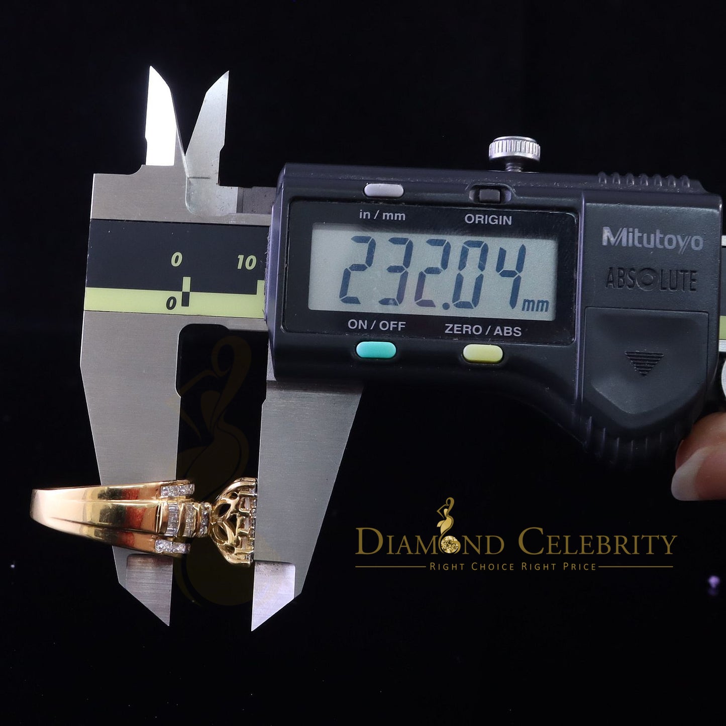 DiamondCelebritees 925 Yellow Square 2.34 ct Cubic Zirconia Silver Engagement Men's Ring Size 9