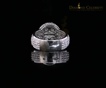 DiamondCelebritees Sterling White Silver Round-Shaped 4.75ct Cubic Zirconia Womens Ring Size 7.5