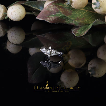 DiamondCelebritees 925 Sterling White Silver 0.75ct Cubic Zirconia Butterfly Womens Ring Size 6