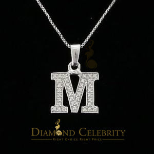 Attractive Sterling SilverAll Alphabet Letter White Pendant with Cubic Zirconia