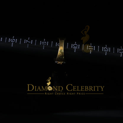 DiamondCelebritees 8.10ct Yellow Silver Oval Cubic Zirconia Men Adjustable Ring From SZ 9 to 11