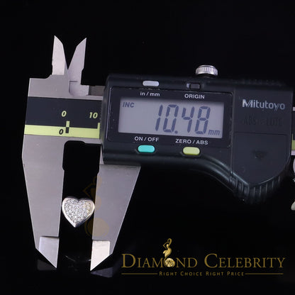 DiamondCelebritees  925 Sterling Yellow Silver 0.71ct Cubic Zirconia Heart Women's Stud Earrings