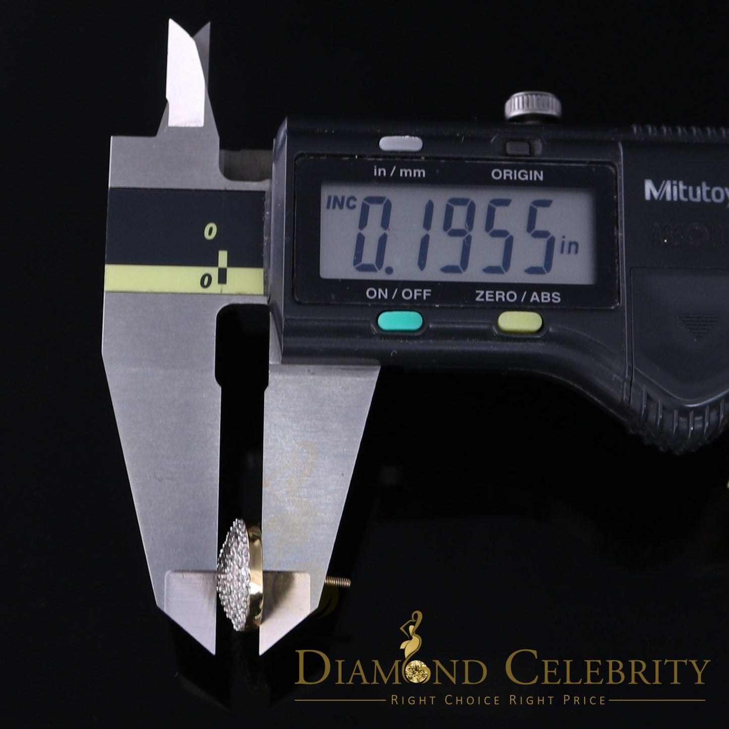 DiamondCelebritees 10K Real Yellow Gold Real Diamond 1.25CT Men's/Women's Stud Round Earring