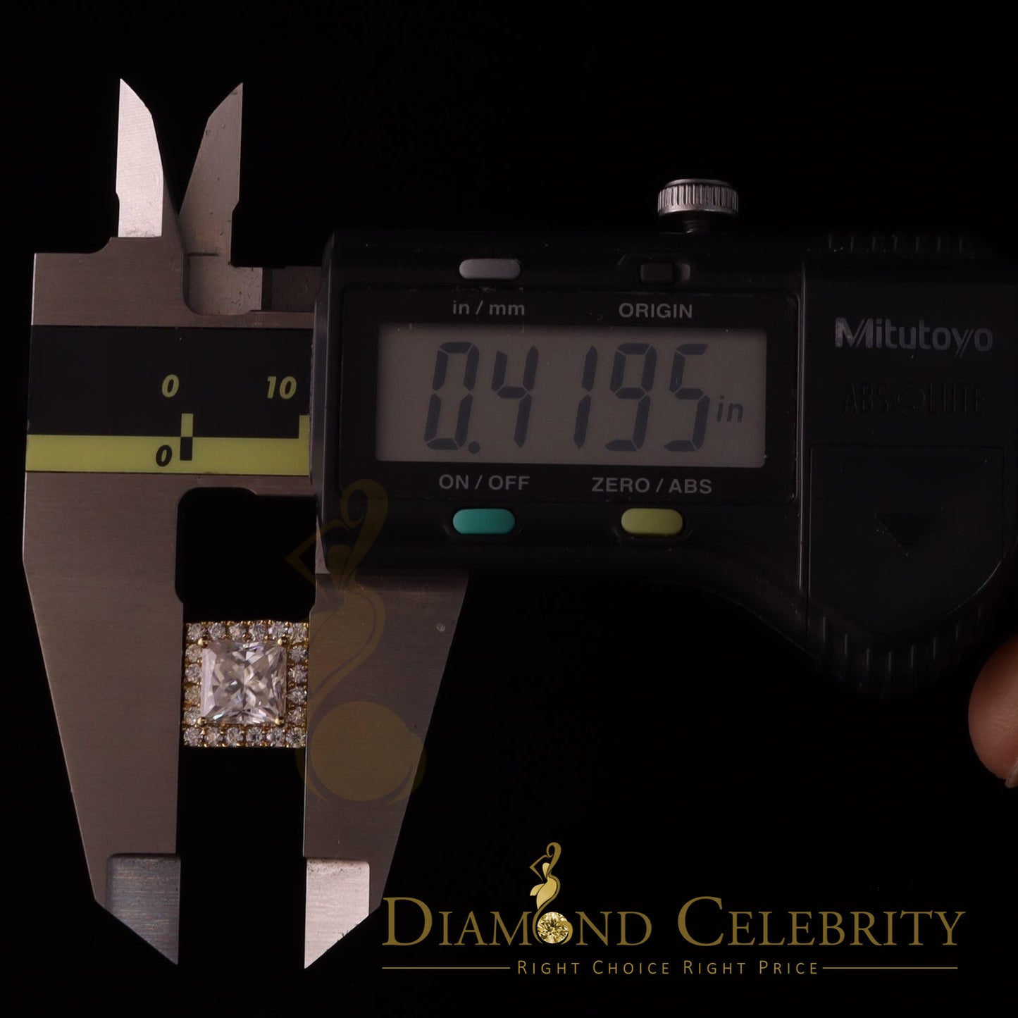King Of Blings  10K Yellow Gold 3.00CT 'VVS' 'FL' D clr Moissonite Womens Engagement Ring S/7
