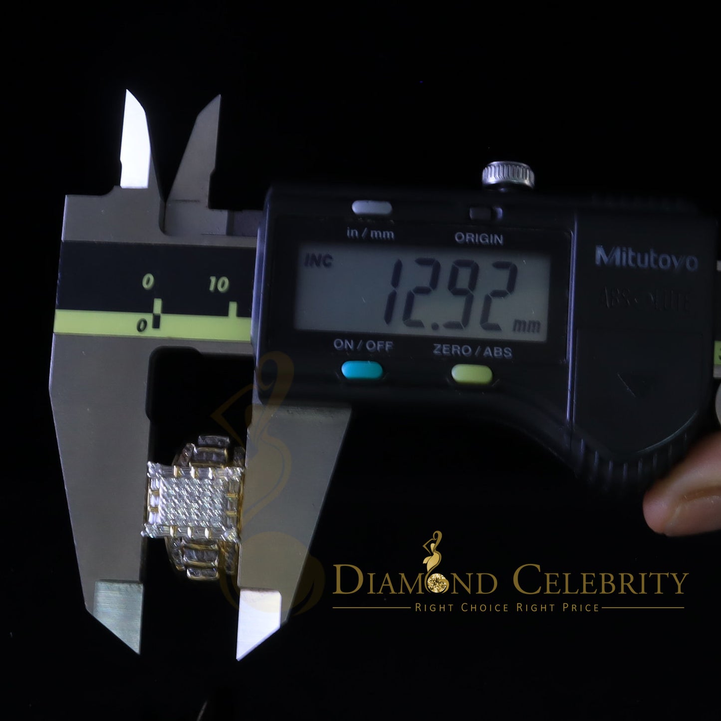 DiamondCelebritees 925 Sterling Yellow Square 2.36 ct Cubic Zirconia Silver Womens Ring Size 8