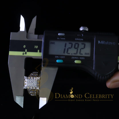 DiamondCelebritees 925 Sterling Yellow Square 2.36 ct Cubic Zirconia Silver Womens Ring Size 8