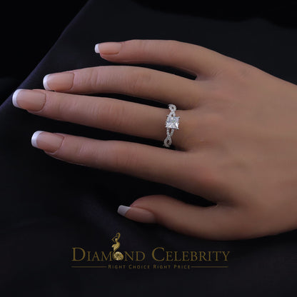 DiamondCelebritees 1.66 ct Cubic Zirconia White 925 Sterling Silver Womens Engagement Ring Size 7