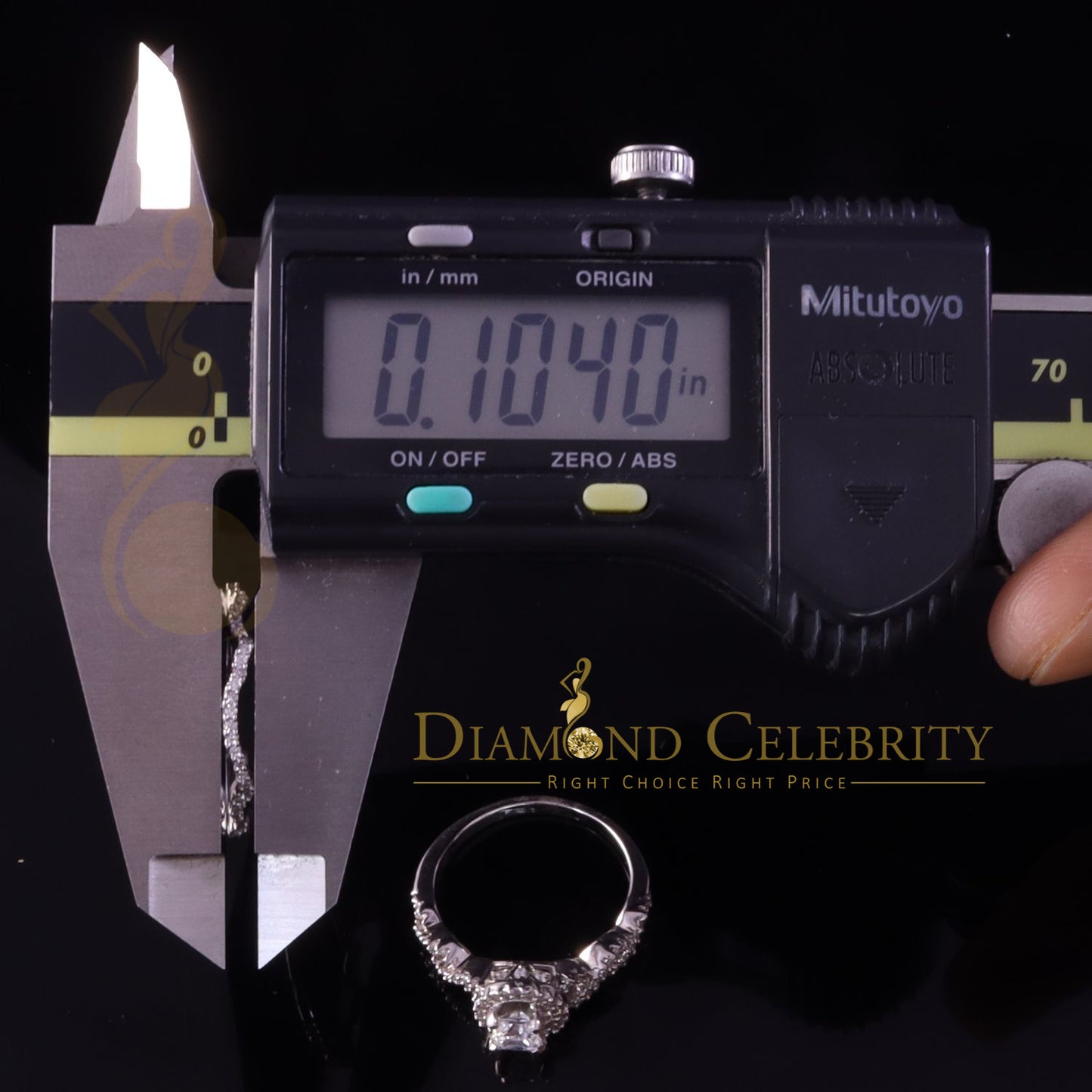 DiamondCelebritees 1.80ct Cubic Zirconia White 925 Sterling Silver Men's/ Women Bridal Rings Size 7