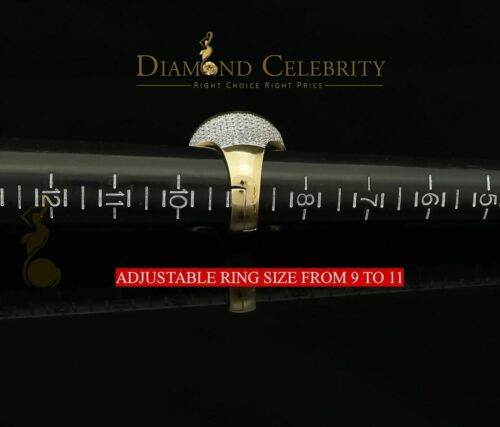 Yellow Sterling Silver11.50ct Cubic Zirconia Men Ring Gifts Size from 9.5 to 11