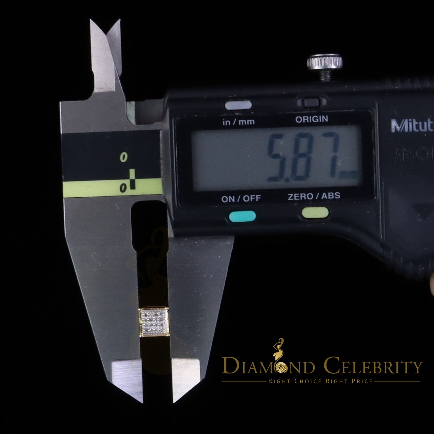 DiamondCelebritees 0.10ct Diamond Stud Earrings For Women Yellow 925 Silver Stud For Men