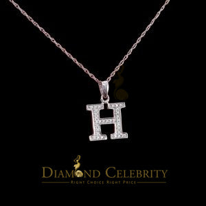 Attractive Sterling SilverAll Alphabet Letter White Pendant with Cubic Zirconia