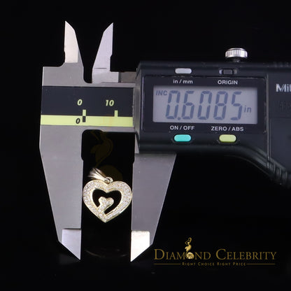 DiamondCelebritees Promising Yellow Sterling Silver Heart Pendant with 2.38 Grams w/ Cubic Zirconia