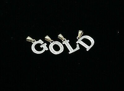 DiamondCelebritees Attractive Sterling SilverAll Alphabet Letter Yellow Pendant with Cubic Zirconia