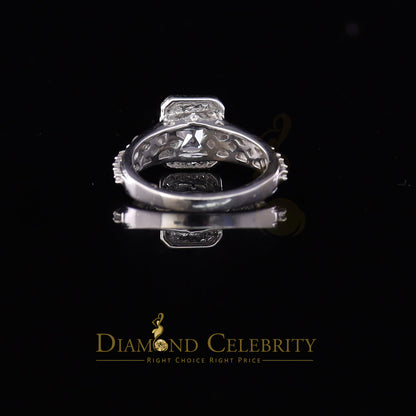 DiamondCelebritees Iced Out White 3.50ct Cubic Zirconia 925 Silver Square Engagement Rings Size 7