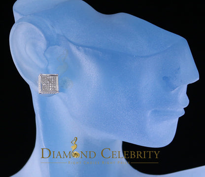 DiamondCelebritees 925 Sterling Silver 0.20ct Diamond White Stud Men's/ Women's Earrings
