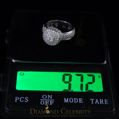DiamondCelebritees White Cubic Zirconia 5.20ct Hip Hop Rapper Engagement Rings For Men Size 10