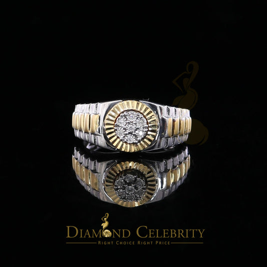 DiamondCelebritees 925 White Silver 0.05 CT Real Diamond Men's & Woman's Engagement Band Ring SZ 10