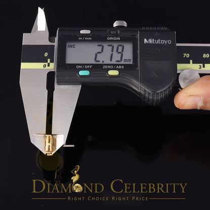 DiamondCelebritees 0.10ct Diamond Stud Earrings Yellow 925 Sterling Silver For Men's & Women's