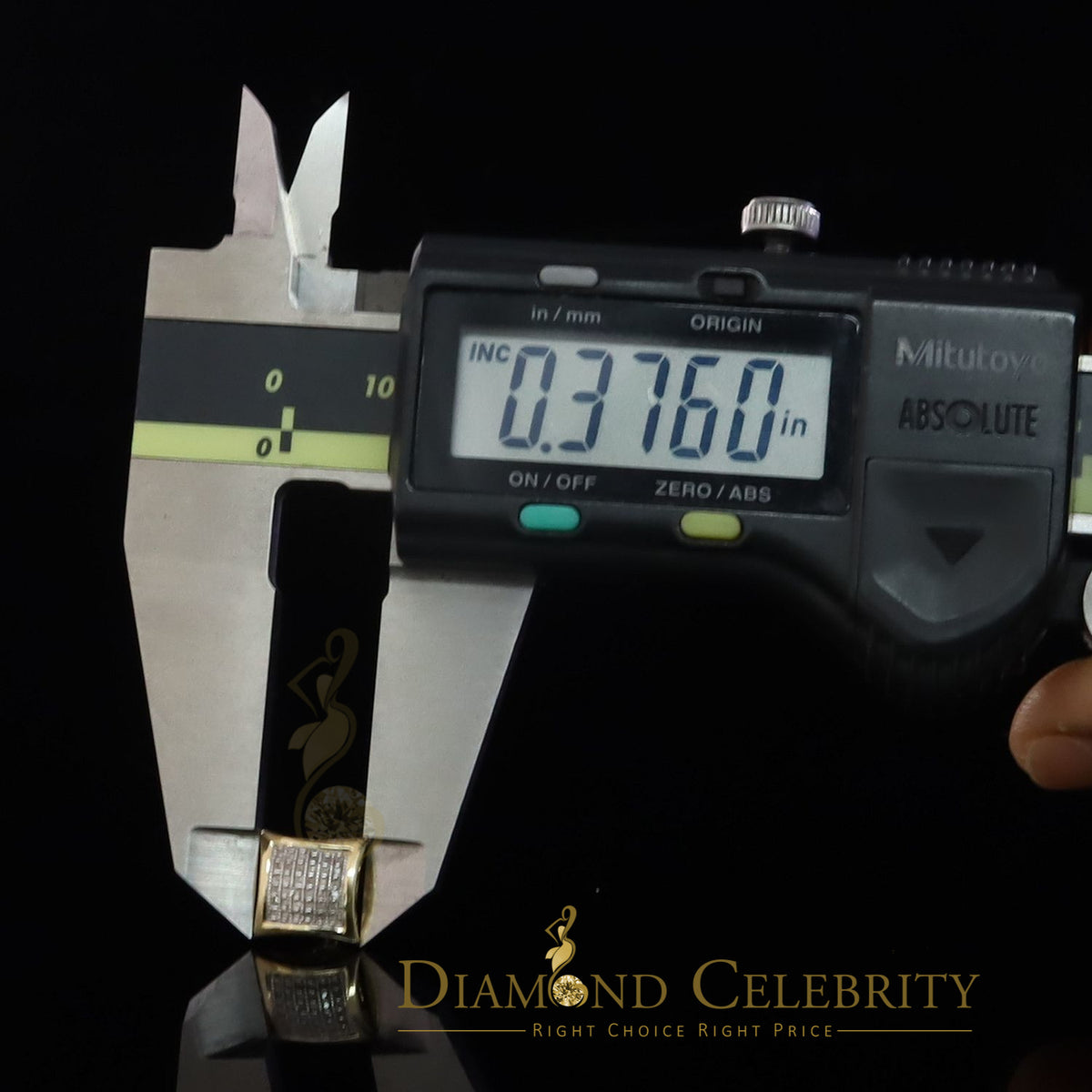 DiamondCelebritees Aretes Para 925 Sterling Yellow Silver 0.20ct Diamond Women & Men Kite Earrings