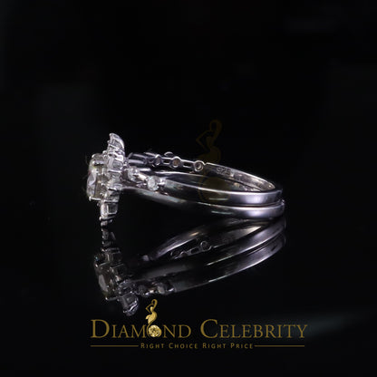 DiamondCelebritees New Womens 925 Silver White 1.25ct VVS 'D' Round Solitaire Moissanite Ring SZ 7