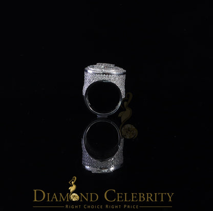 DiamondCelebritees Yellow Sterling Silver11.50ct Cubic Zirconia Men Ring Gift Size from 9.5 to 11.5