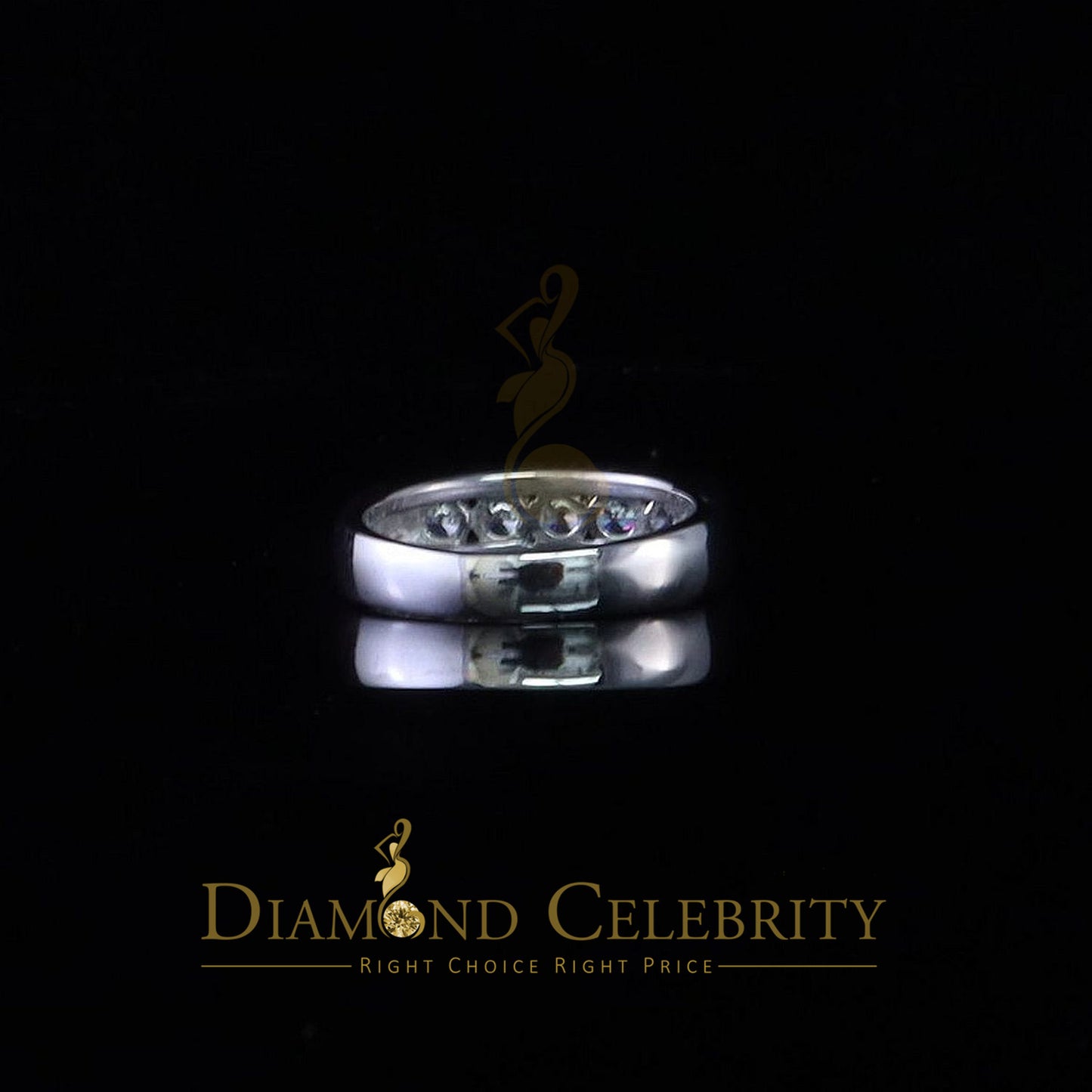 DiamondCelebritees  Sterling Silver 925 White 1.0ct Cubic Zirconia Men's Ring Size 11