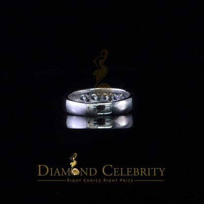 DiamondCelebritees  Sterling Silver 925 White 1.0ct Cubic Zirconia Men's Ring Size 11
