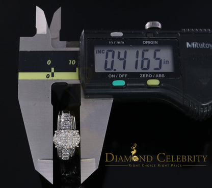 DiamondCelebritees 0.50 CT Real Diamond Womens Sterling Silver White Ring Size 7 marquise shape