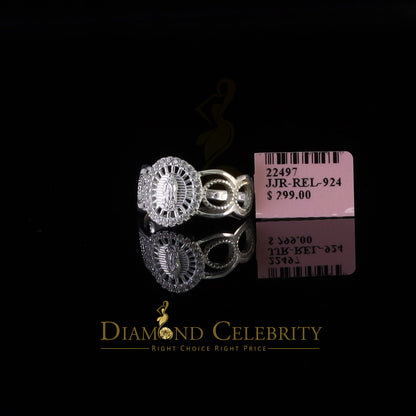 DiamondCelebritees Our Lady Guadalupe White CZ 925 Silver Virgin Merry in Aura Women's Ring SZ 10