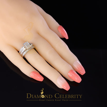 DiamondCelebritees 3.20ct White Cubic Zirconia 925 Silver Cinderella Womens Engagement Ring SZ 8