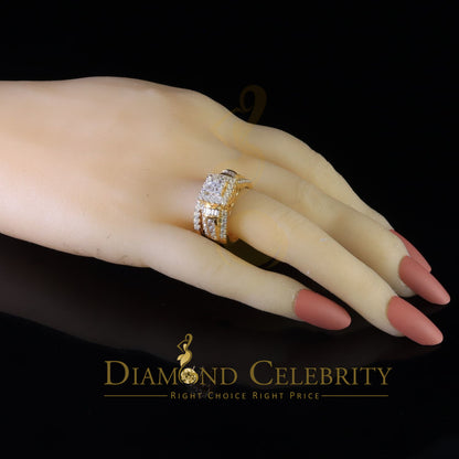 DiamondCelebritees 925 Sterling Silver Yellow 5.00ct Cubic Zirconia Bridal Womens Ring Size 7
