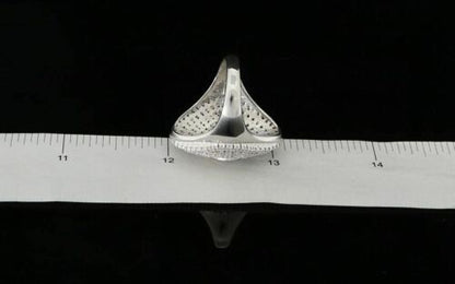 DiamondCelebritees 925 Sterling White Silver With Cubic Zirconia 1.67 ct Cocktail Ring Size 7.5