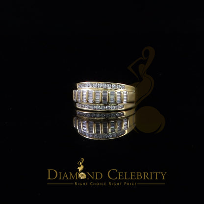 DiamondCelebritees 925 Sterling Silver Yellow 1.75ct Cubic Zirconia Women's/Men's Ring Size 10