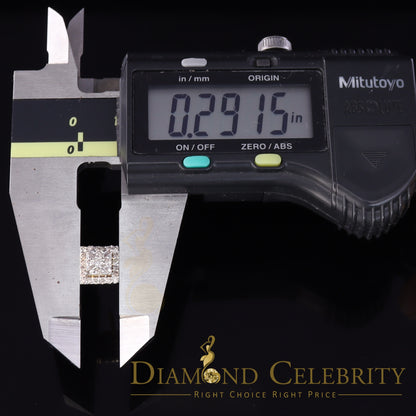 DiamondCelebritees 0.75 CT Real Diamond with 10K Real Yellow Gold Square Stud Earrings