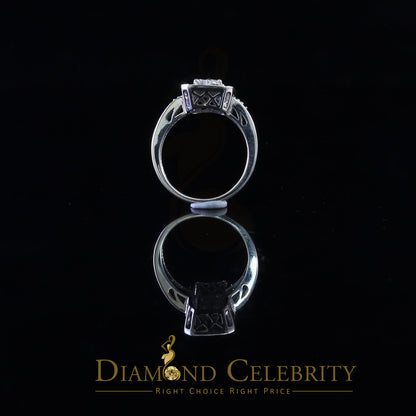 DiamondCelebritees 925 Sterling White Silver with Cubic Zirconia 2.75 ct Rectangle Ring Size 7