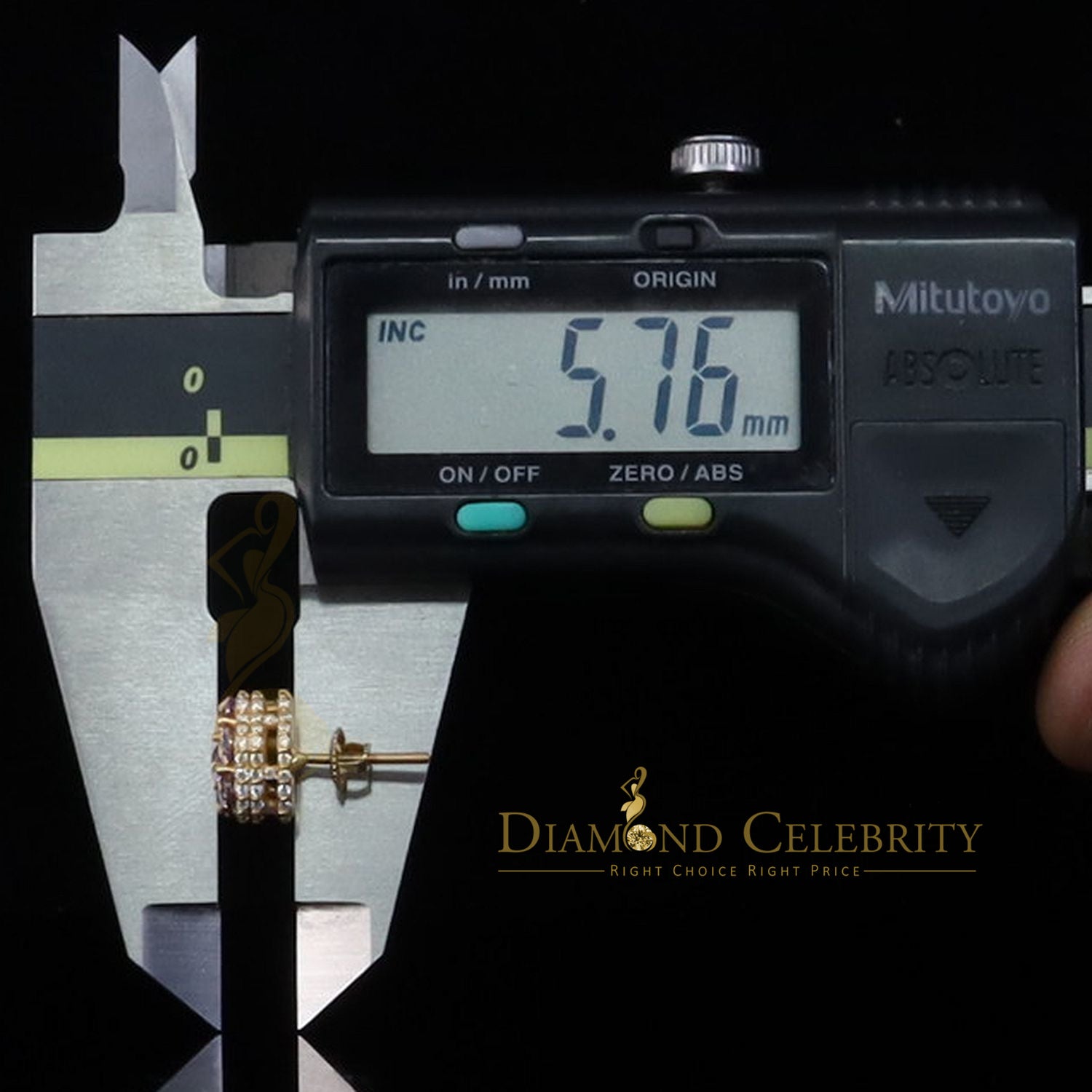 DiamondCelebritees Women's 925 Silver Yellow 2.50ct VVS 'D' Pink Moissanite Floral Stud Earrings