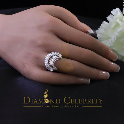 DiamondCelebritees 925 Sterling 1.25ct Cubic Zirconia White Silver Womens Ring Size 8