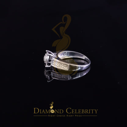 DiamondCelebritees 0.15CT Real Diamond 925 Sterling White Silver Engagement Round Womens Ring Sz 7