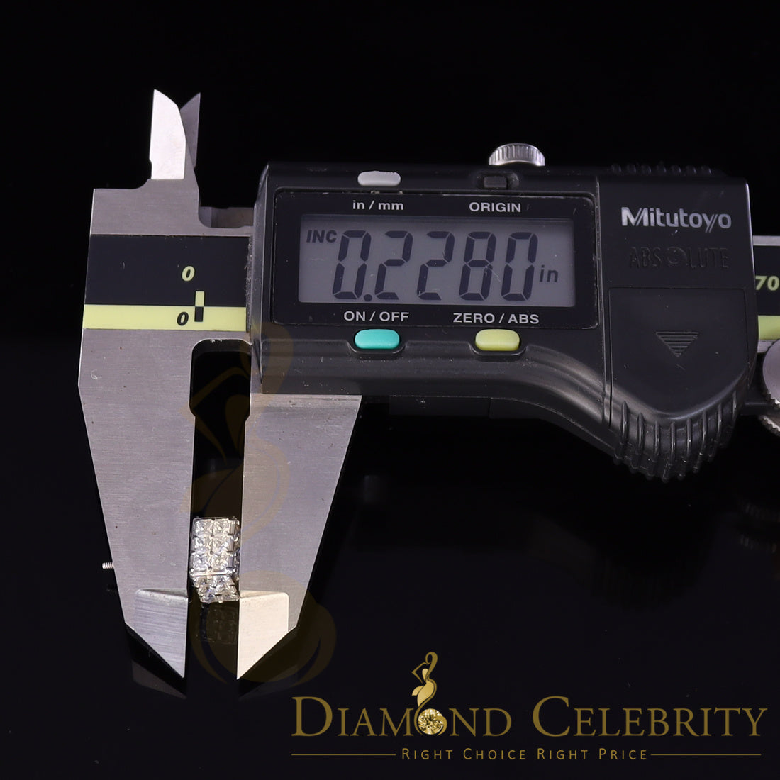 DiamondCelebritees  Hip Hop 925 White Silver 5.94ct Cubic Zirconia Women's & Men's Square Earrings