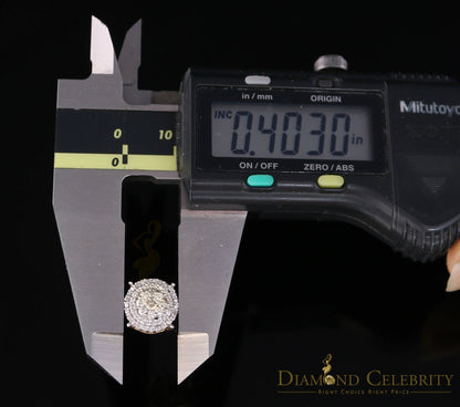 DiamondCelebritees 10K Real Yellow Gold with 0.80CT Real Diamond Men's/Women's Stud Earrings