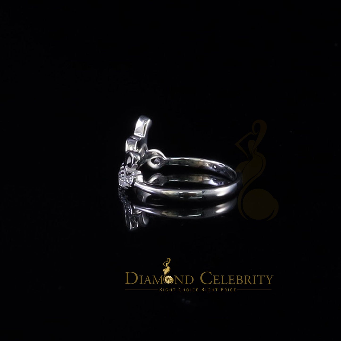 DiamondCelebritees White 925 Sterling Silver 0.25ct Cubic Zirconia Womens Engagement Love Ring SZ 6