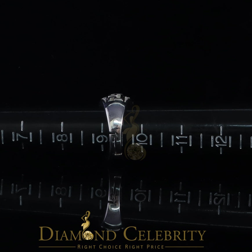 DiamondCelebritees 8.10ct 925 White Silver Oval Cubic Zirconia Men Ring Adjustable Size 9.5 to 11.5