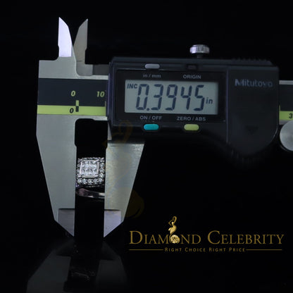 DiamondCelebritees 3. 00ct Cubic Zirconia Sterling White Silver Round Engagement Women's Ring SZ 7