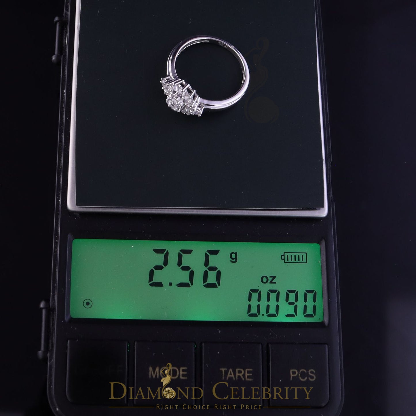 DiamondCelebritees 1.00ct Cubic Zirconia Sterling White Silver Flower Engagement Womens Ring Size 7